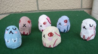 ウサギの張り子人形